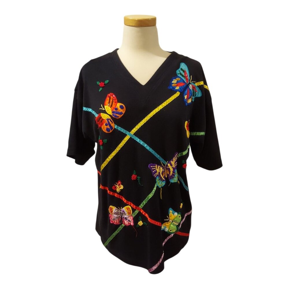 SALE! Pre-Loved Vintage Victoria Harbour Butterfly Blouse-Large
